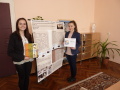 Nikola Ondrejmikov a Kristna Jenisov s vytvorenm posterom a diplomom za 3. miesto v krajskom kole biologickej olympidy, kategria B