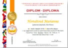 Diplom udelen: Marianna Horvtov za 3. miesto v kategrii monodrma v anglickom jazyku
