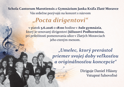 Pocta dirigentovi v&nbsp;podan� zboru Schola Cantorum