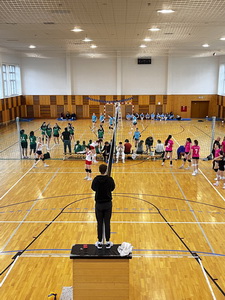 Majstrovstv� kraja vo volejbale op� v �portovej hale Gymn�zia J. Kr�a 